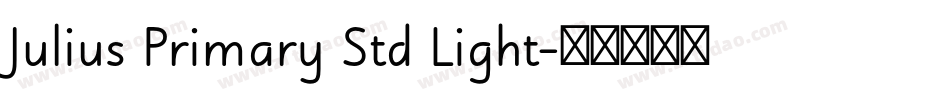 Julius Primary Std Light字体转换